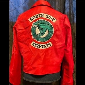 🍁 Riverdale Southside Serpents Cheryl Blossom red biker jacket
